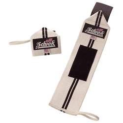 24 in. Schiek Line Heavy Duty Wrist Wraps - White