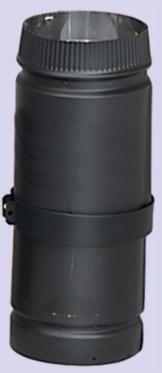 Selkirk Corporation  8 Inch  DSP Double-Wall Black Stovepipe  Telescoping  38 Inch -68 Inch