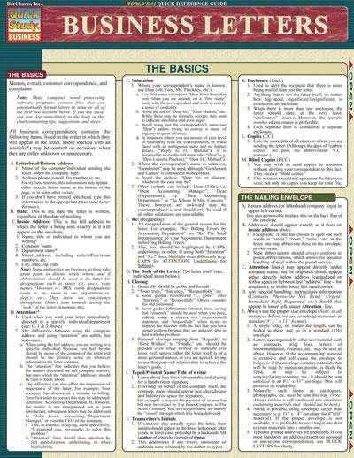 BarCharts- Inc. 9781572225183 Business Letters