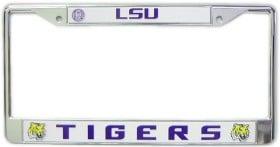 LSU Tigers Chrome License Plate Frame