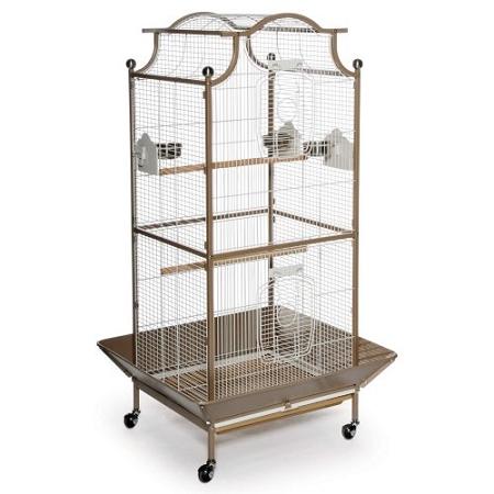 Pagoda Cockatiel Bird Cage - Coco Brown/Cream