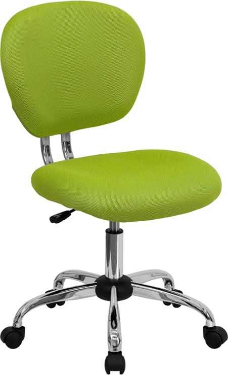 Mid-Back Apple Green Mesh Task Chair with Chrome Base