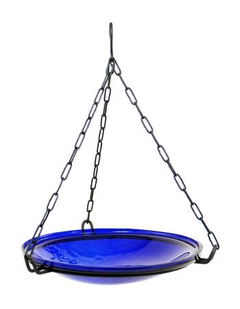 Hanging Cobalt Blue Crackle Bowl