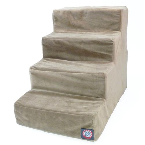 4 Step Stone Suede Pet Stairs