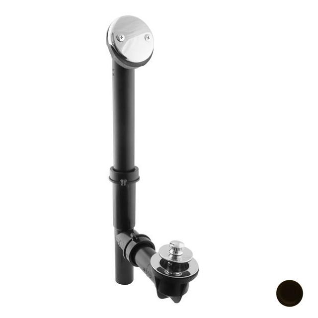 1.5 in. Black Tubular Twist and Close Bath Waste in Oil Rubbed Bronze