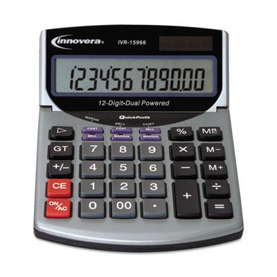 Compact Desktop Calculator- 12-Digit LCD
