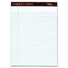 TOP63960 Notepad-Wide Ruled-20lb-50 Sheets-8.5 in. x 11.75 in.-12-PK-White