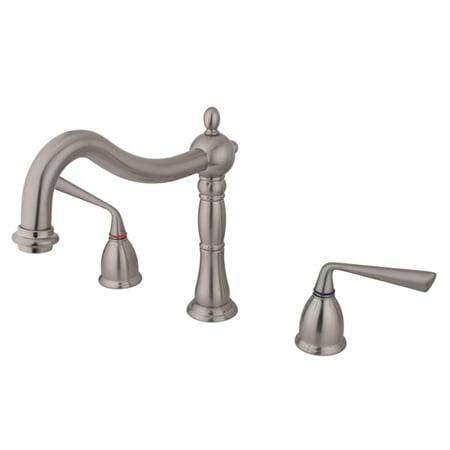 Two Handle Roman Tub Filler - Satin Nickel