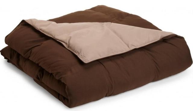 All Season Down Alternative Reversible Comforter  Twin/Twin XL-Taupe/Chocolate