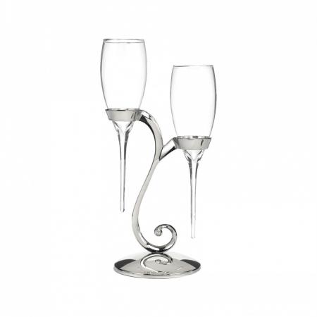 Hortense b Hewitt 20772P Raindrop Flutes with Swirl Stand