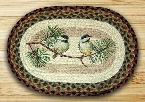 Oval Shaped Placemat- Chickadee