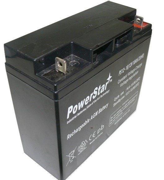 PowerStar  12V, 18Ah CB19-12 AGM Rechargeable Deep Cycle Replacement Battery