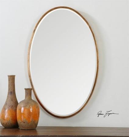 12894 Herleva Gold Oval Mirror