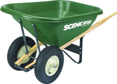 Scenic Road Mfg G8-2K 8 cu. ft. Heavy Duty Wheelbarrow, Green