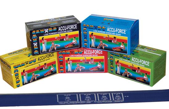 Cando 10-5904 AccuForce Premium Exercise Band - 4ft Ready to Use - Blue - Heavy