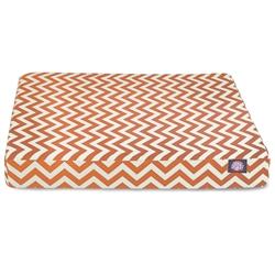 Majestic Pet 78899551223 Burnt Orange Chevron Small Orthopedic Memory Foam Rectangle Dog Bed