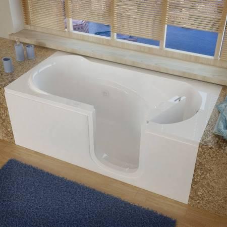 3060SIRWH 30 x 60 in. Whirlpool Jetted Step-in Bathtub, Right Drain - White