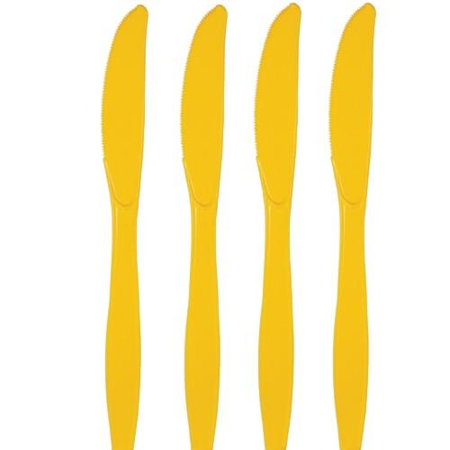 Premium Plastic Knives - Yellow - 24 per Case - Case of 12