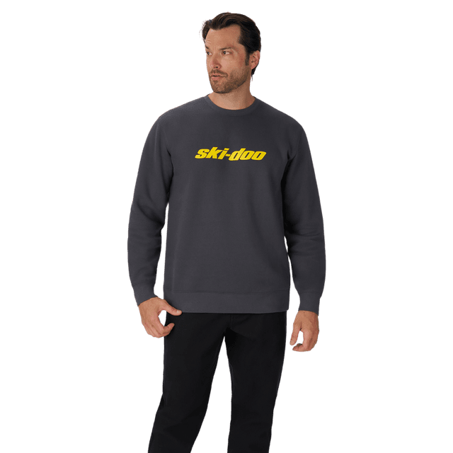 Ski-Doo Men's Signature Crew Sweatshirt / M / Smoke / Snowmobile Gear