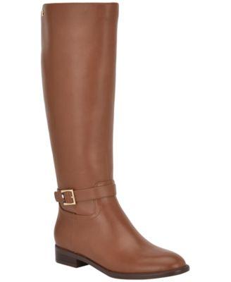 Tommy Hilfiger Womens Mireya Tall Buckle Riding Boot Regular Wide Calf