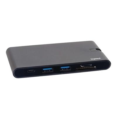 C2G USB-C 9-in-1 Compact Dock with 4K HDMI, VGA, Ethernet, USB, SD Card Reader and Power Delivery