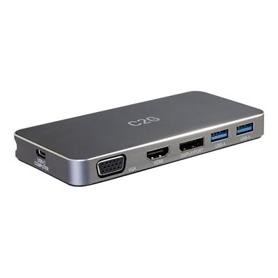 C2G USB-C 7-in-1 Dual Display MST Docking Station with HDMI, DisplayPort , VGA and Power Delivery