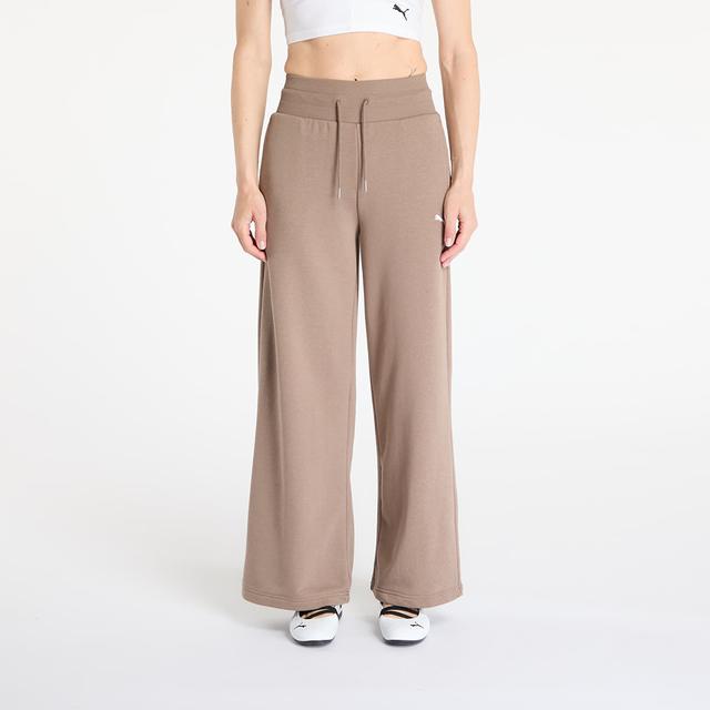 Puma Wardrobe Essentials Relaxed Wide Leg Sweatpants Totally Taupe L