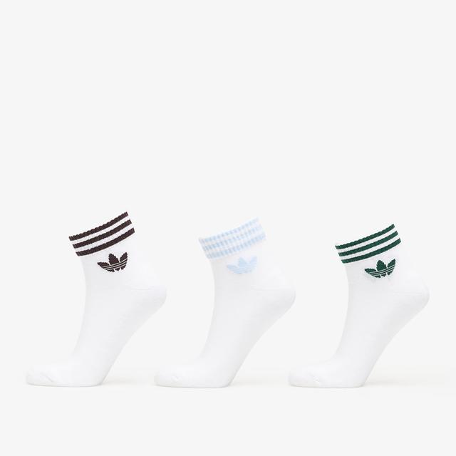 adidas 3S Ankle Socks 3-Pack White/ Auco/ Crsk/ Cgreen L