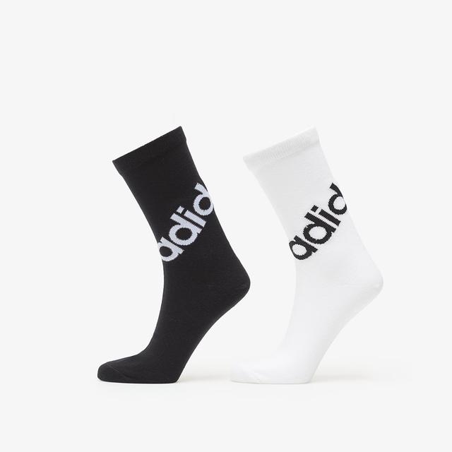 adidas Linear Crew Sock 2P Black/ White L