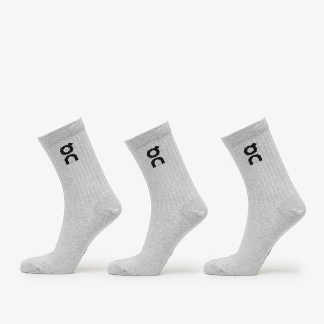 On Logo Sock High 3-Pack Heather Gray M