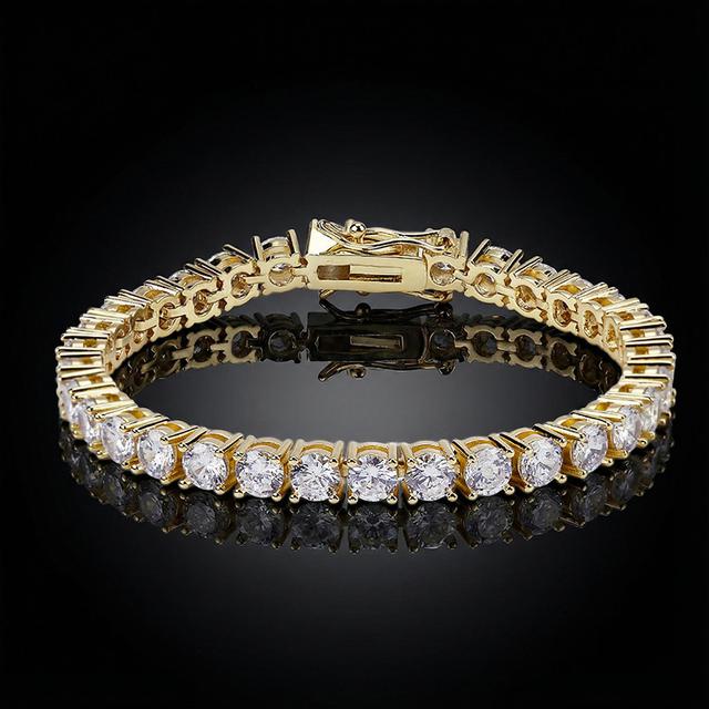 5mm 18K Gold Single Row Tennis Bracelet