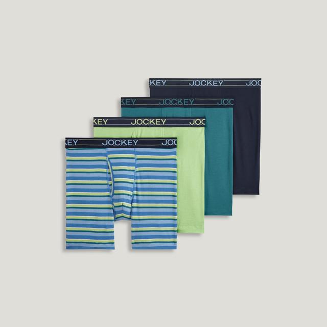 Jockey® Lightweight Cotton Blend 7" Long Leg Boxer Brief - 4 Pack