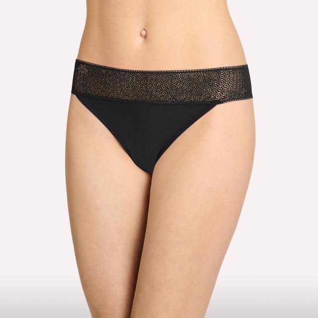 Jockey® Soft Touch Lace Modal Thong