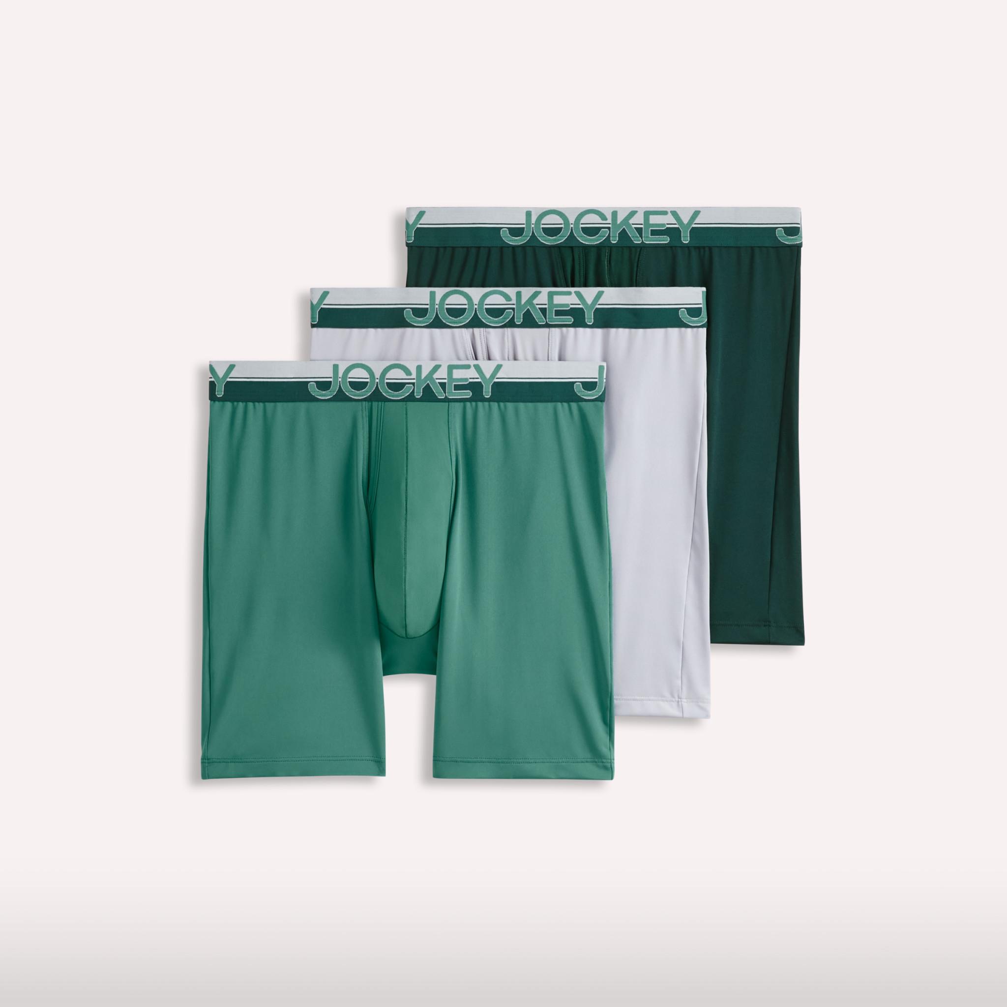 Jockey® Infinite Cool Microfiber Stretch 8" Long Leg Boxer Brief - 3 Pack