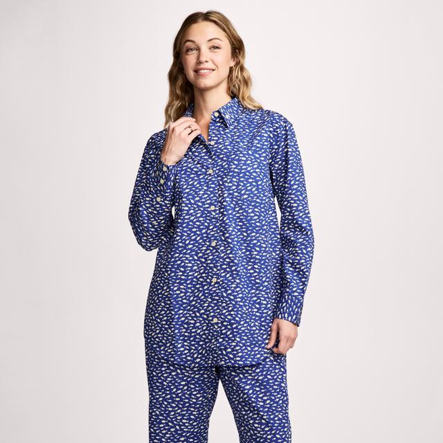 Jockey® Cotton Poplin Long Sleeve Button Up