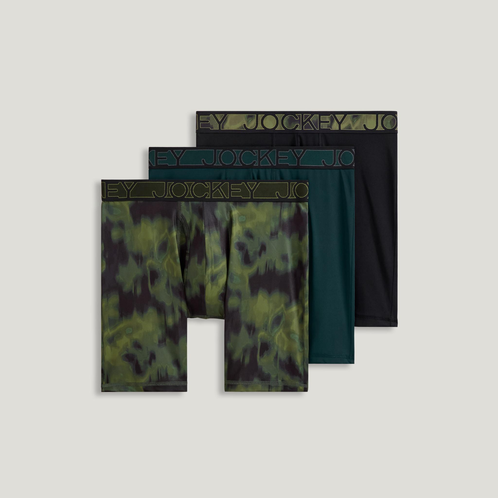 Jockey® Active Microfiber 9" Long Leg Boxer Brief - 3 Pack