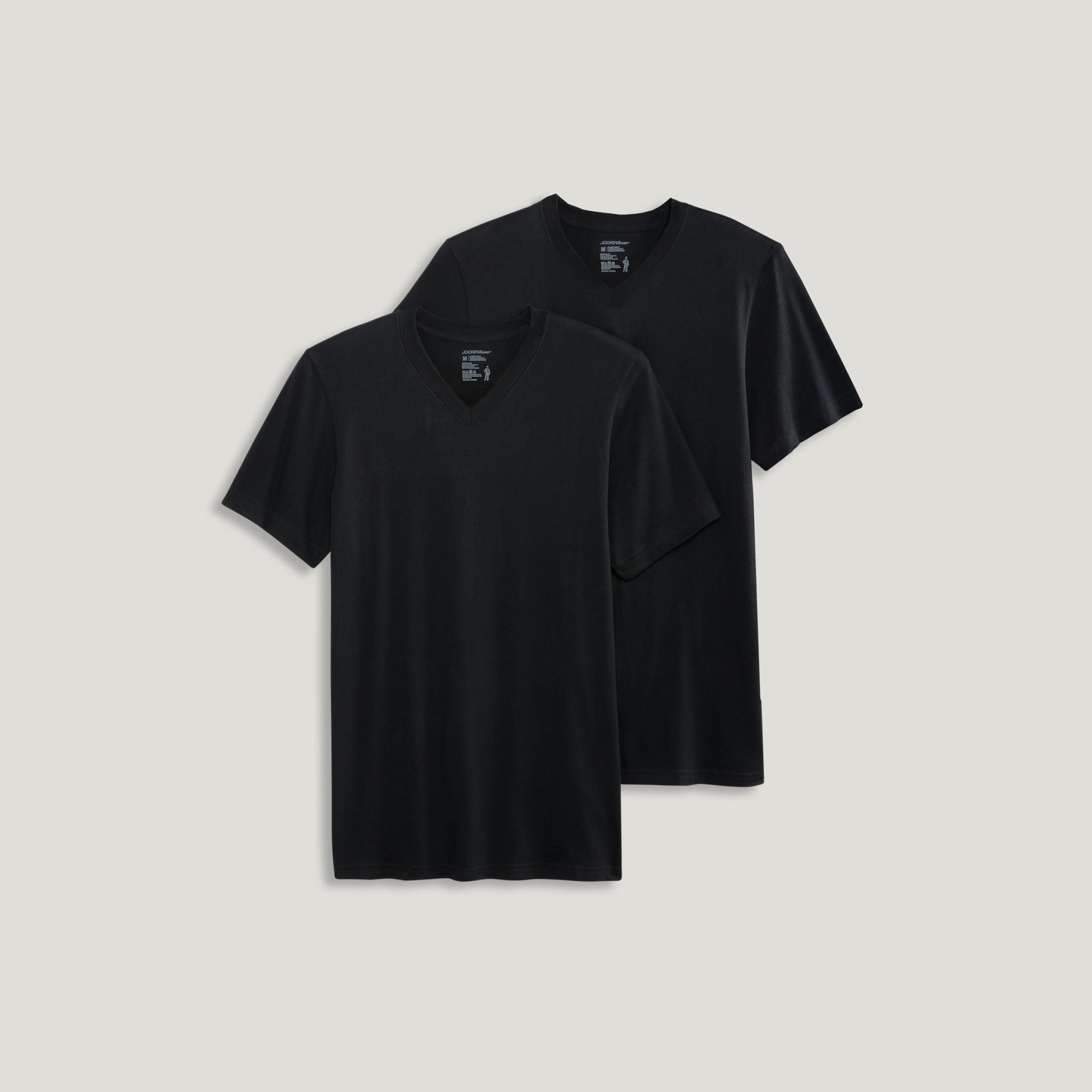 Jockey® Made in America 100% Cotton V-Neck Undershirt - 2 Pack