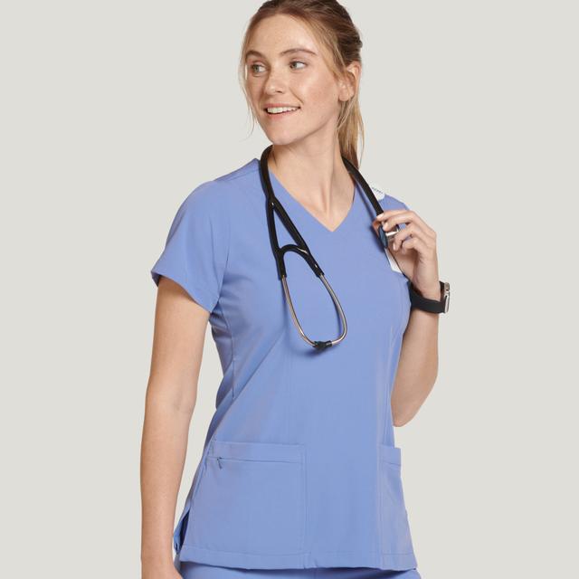 Jockey® Women's Mock Wrap Scrub Top
