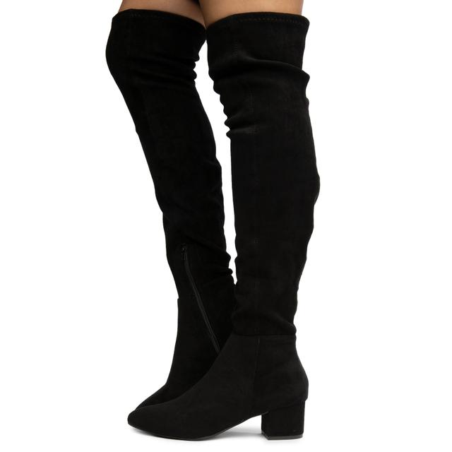 Women Wynter-1 Over the Knee Boots Black Suede Boots 10 Black Suede