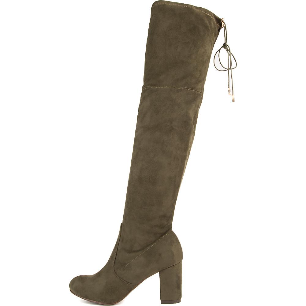 Women Bonita 02 Knee-High Boot Olive Boots 8 Olive