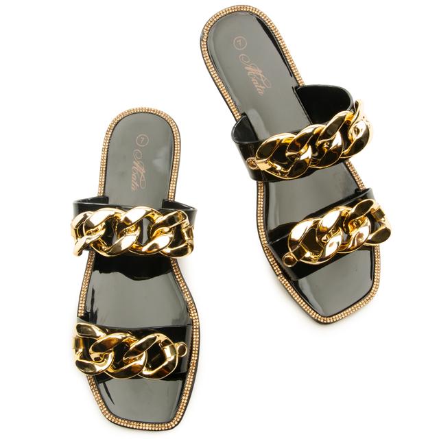 Women Lime Light Rhinestone Jelly Sandals Black Sandals 8 Black
