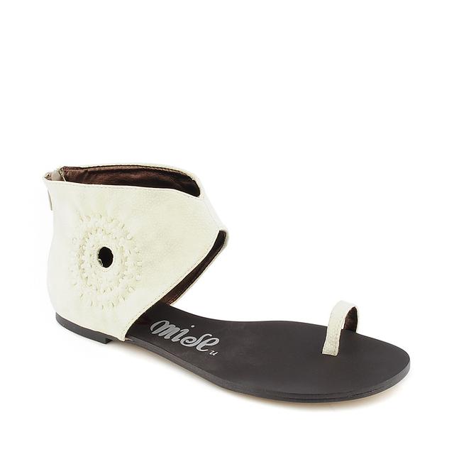 Women Ferris Off White/Brown Sandals 6.5 Off White/Brown