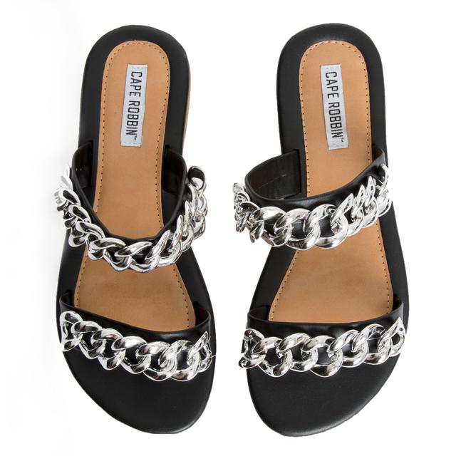 Women Cape Robbin Leela-8 Black Sandals BLACK Sandals 7 BLACK