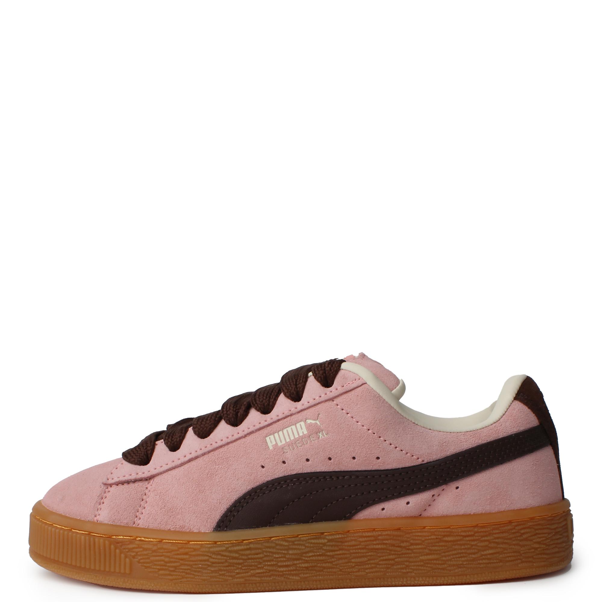 Girls Grade School Suede XL Skate  Peach Smoothie-Chestnut Brown-Frosted Ivory Sneakers 4Y Peach Smoothie-Chestnut Brown-Frosted