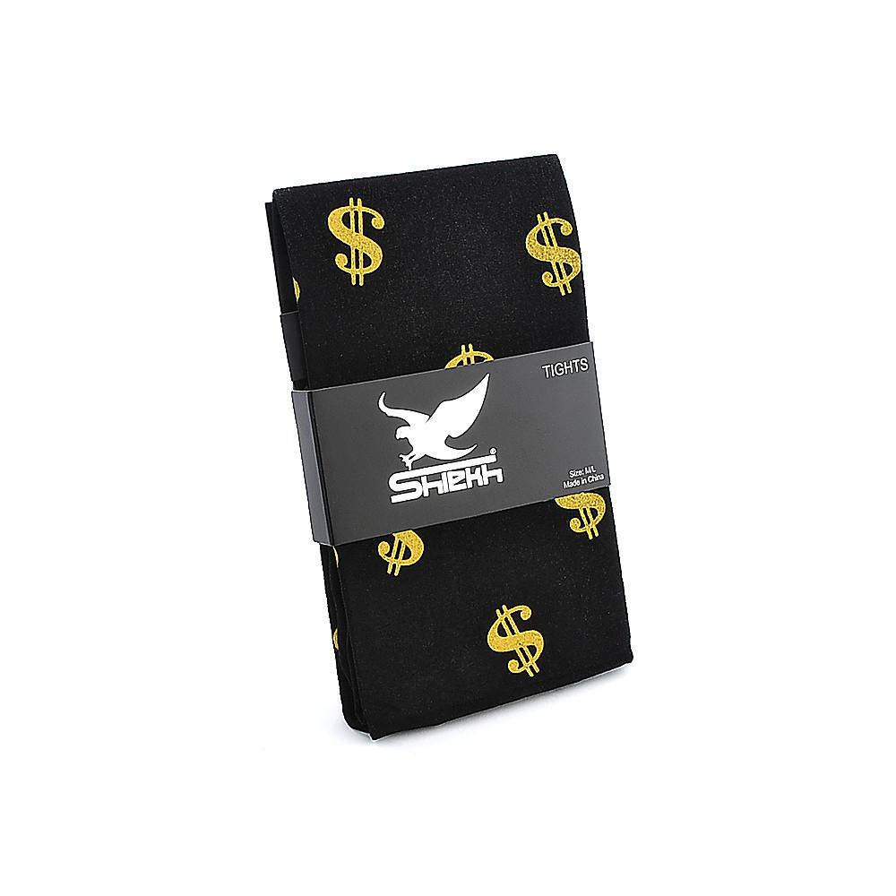 Women Dollar Sign Leggings Black/Yellow Black/Yellow Jumpers M/L Black/Yellow