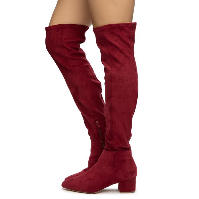 Women Wynter-1 Over the Knee Boots Burgundy Boots 6 Burgundy