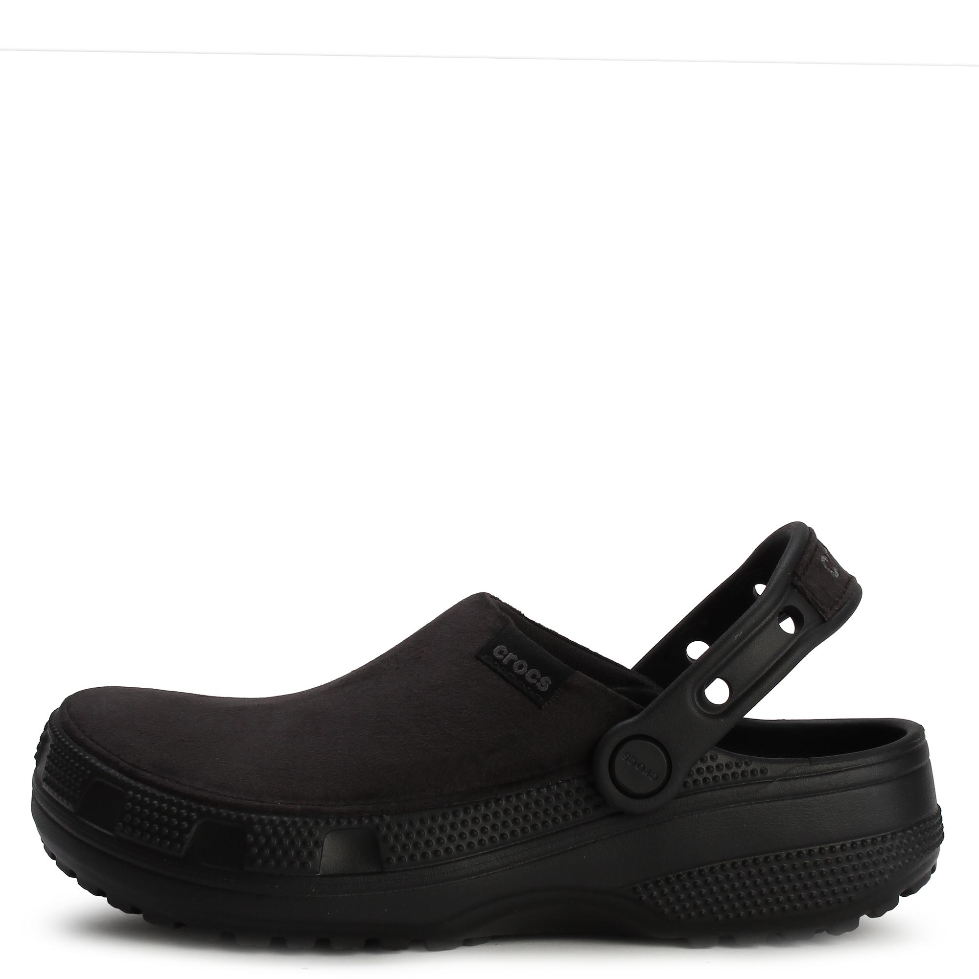 Women Classic Crafted Velvet Clog Black Clogs 4 M / 6 W Black