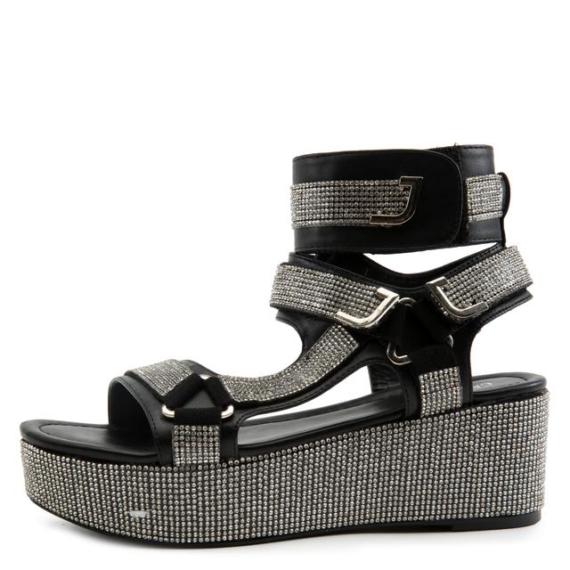 Women Fabia Wedge Sandals Black Wedges 6 Black