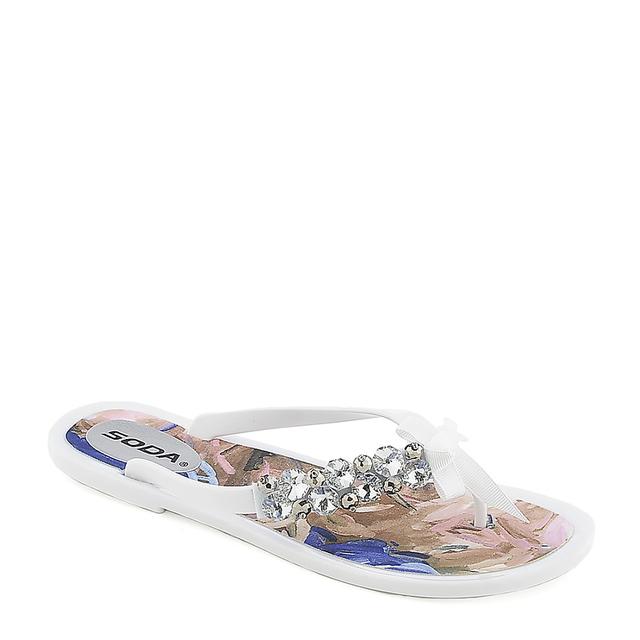 Women Stack-S White Sandals 6 White