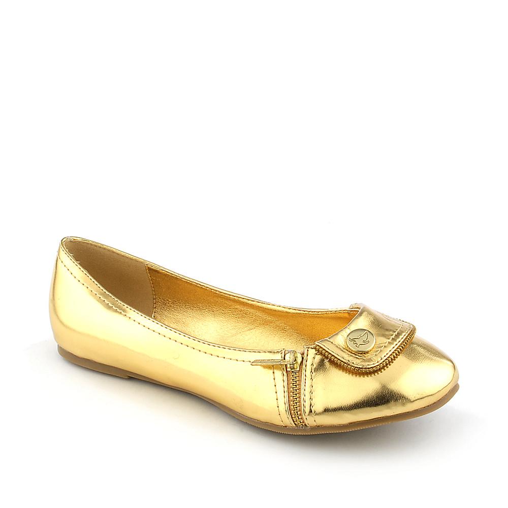 Women Flavor Gold Metallic PU Casual 5.5 Gold Metallic PU